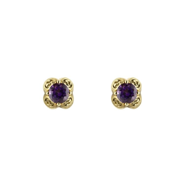 Orecchini Gucci GG con ametiste earrings with amethysts sconto discount 4