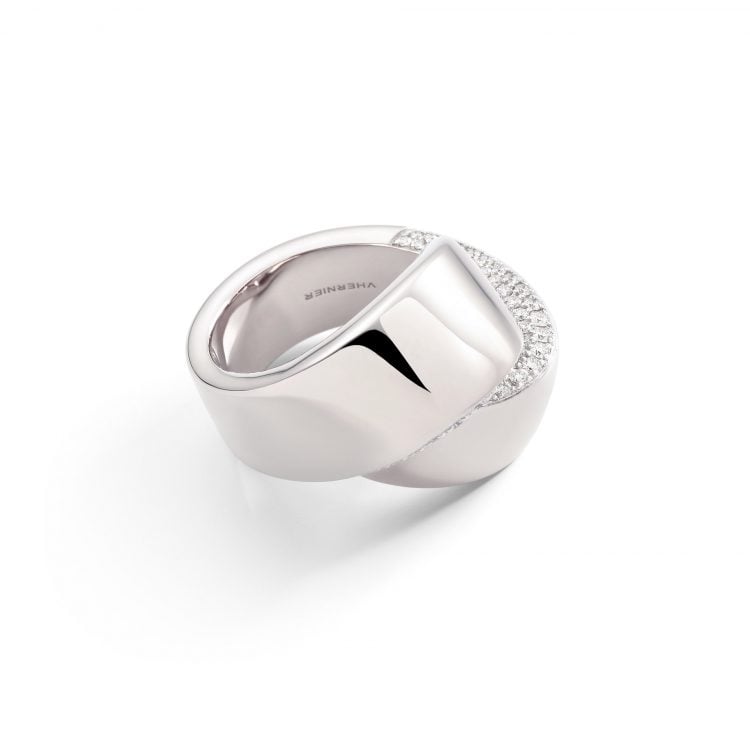 anello oro bianchi diamanti abbraccio embrace white gold diamonds sconto discountvhernier PG1511A_365_003