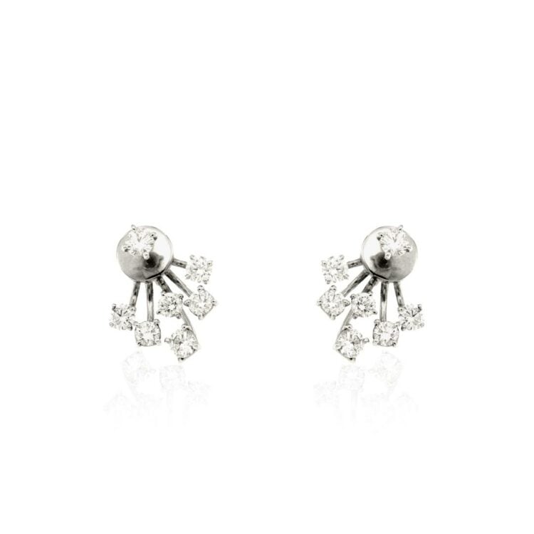 Orecchni oro bianco e diamanti diamonds earrings sconto discount