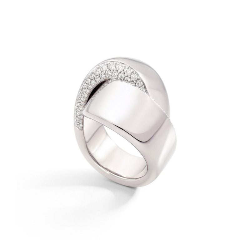 anello oro bianchi diamanti abbraccio embrace white gold diamonds sconto discountvhernier PG1511A_365_003