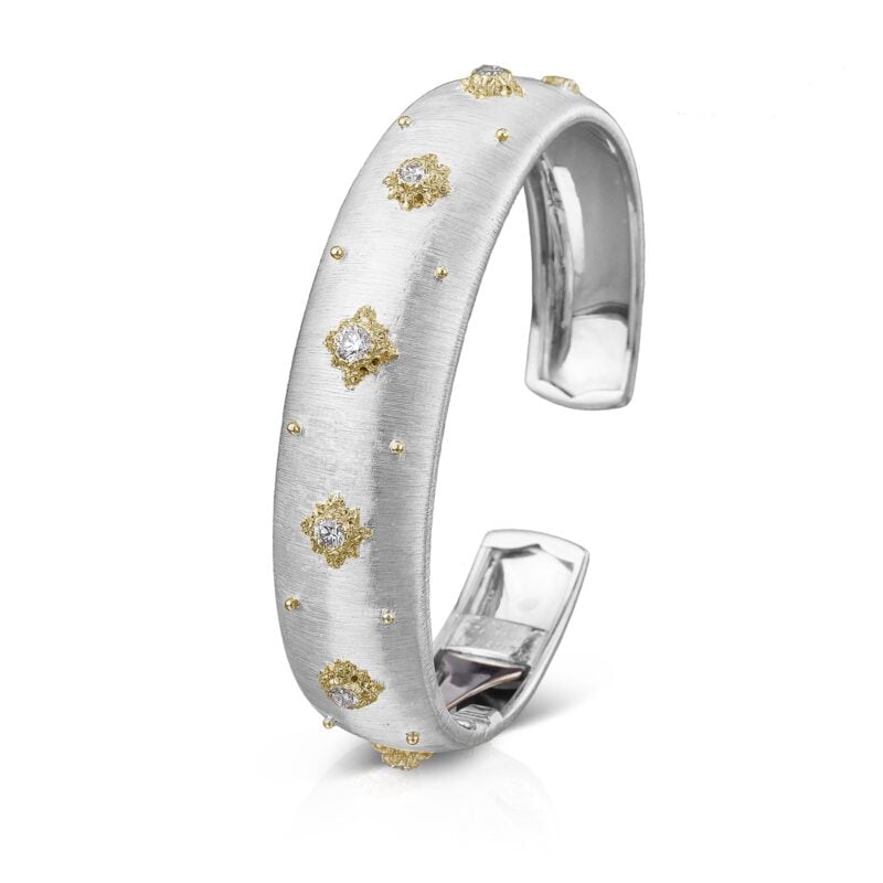 Bracciale Cuff Macri Buccellati jaubra005122-ob bracelet white gold sconto discount