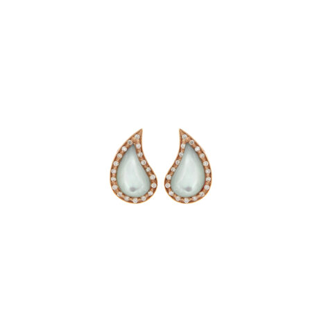 Orecchini cashmere diamanti madreperla earrings mother of pearl diamonds sconto discount