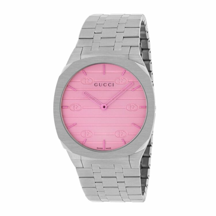 Gucci h25 watch pink