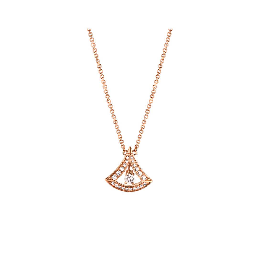 Bvlgari Divas' Dream Diamond Pendant Necklace in 18k Rose Gold - ShopStyle