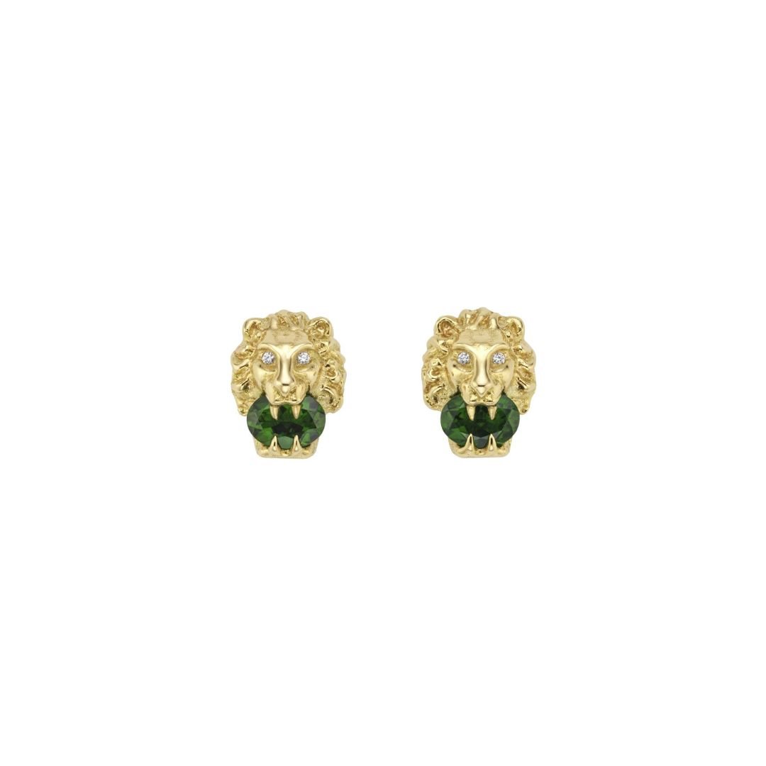 Gucci Gold Interlocking G Bee Earrings In Crystal | ModeSens