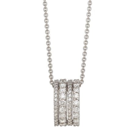WHITE gold necklace with diamonds pendant