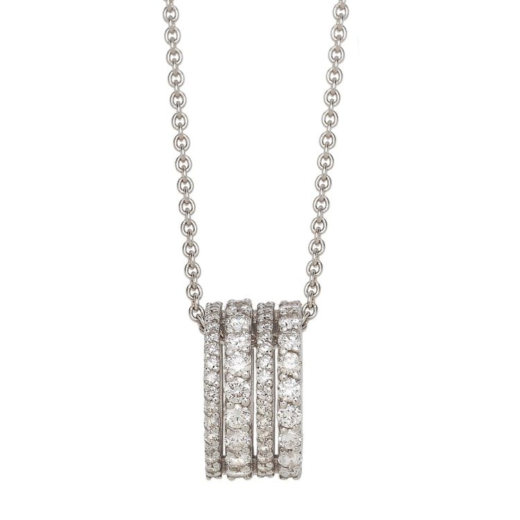 Collana in oro con ciondolo scorrevole Brillanti