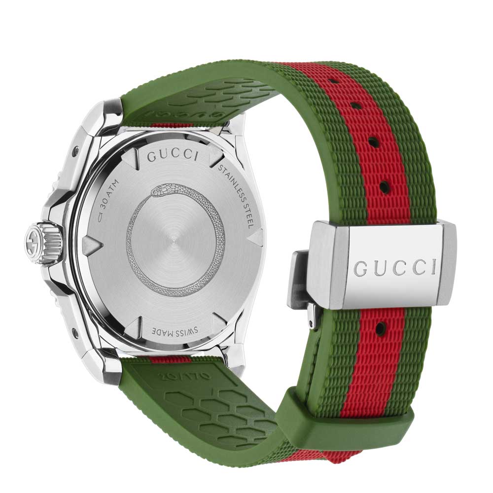 GUCCI DIVE WATCH 40 MM BLACK DIAL WITH BEE BLACK CERAMIC BEZEL ...