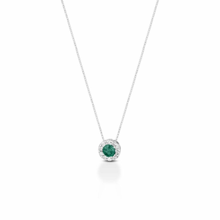 Link privato_Gianni Sandonà_collana oro bianco smeraldo e diamanti