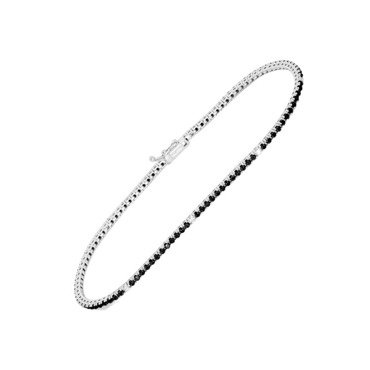 I gioielli del sole Bracciale Tennis con diamanti neri 0,16 ct