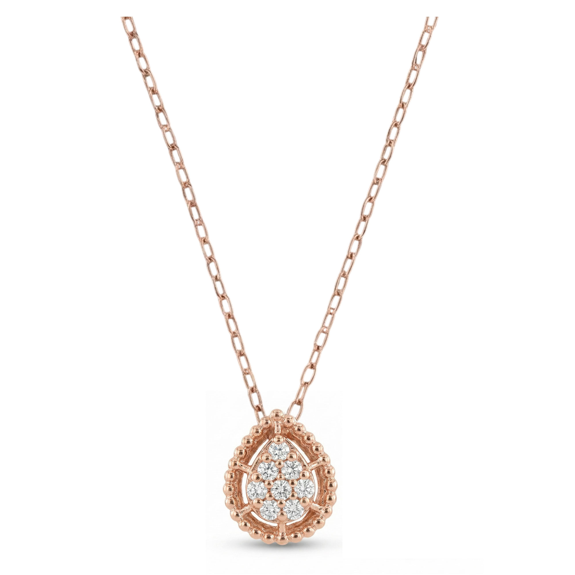 I gioielli del sole Drop pendant in rose gold with brilliants