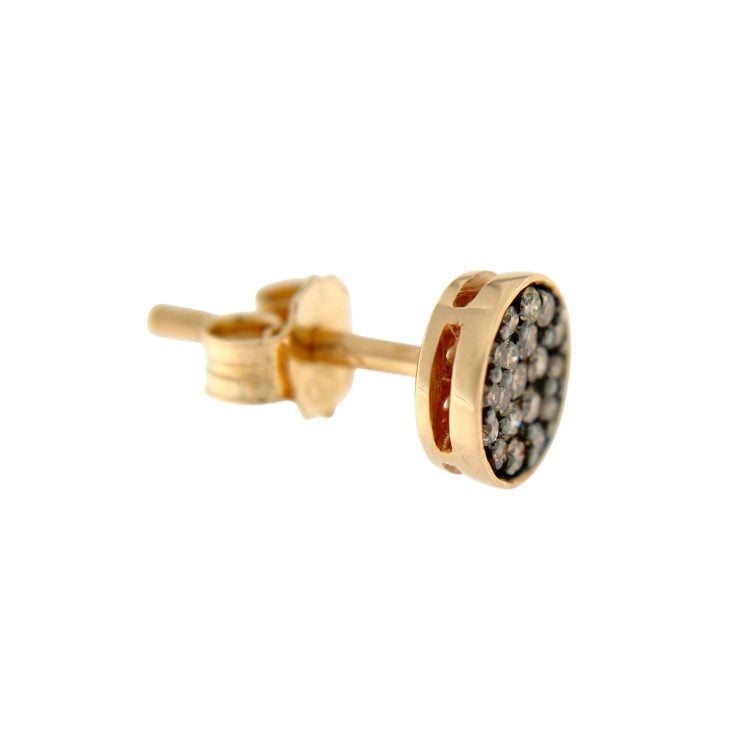 BON TON ROSE GOLD EARRINGS WITH BROWN DIAMONDS 0,25 CT - Image 2