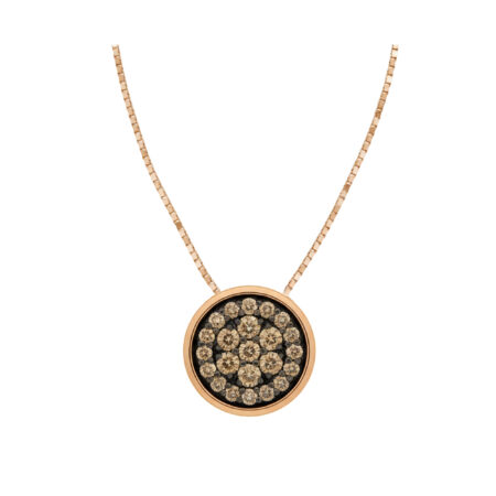 Bon ton rose gold necklace with brown diamonds