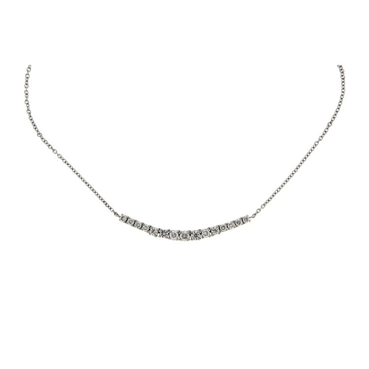 Smile griffe necklace in white gold diamonds