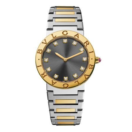 Bvlgari Bvlgari Watch anthracite sunray dial 12 diamond indexes