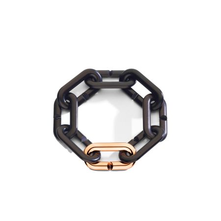 Mon Jeu Maxi ebony and rose gold bracelet
