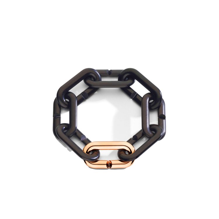 Mon Jeu Maxi ebony and rose gold bracelet
