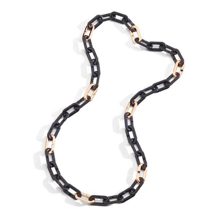 MON JEU MAXI CHAIN COMPOSED BY ROSE GOLD AND EBONY MODULES