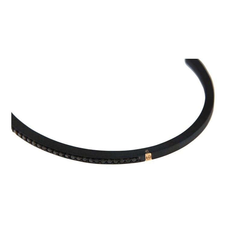 Black titanium bracelet with 18ct gold accents and 0.56 ct black diamonds - Image 3