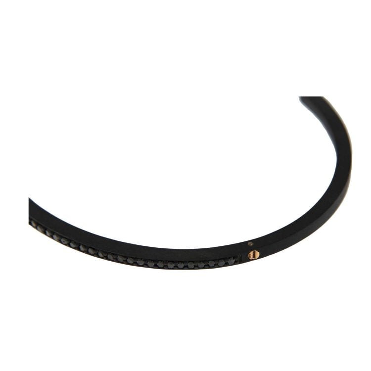 Black titanium bracelet with 18ct gold accents and 0.56 ct black diamonds - Image 2