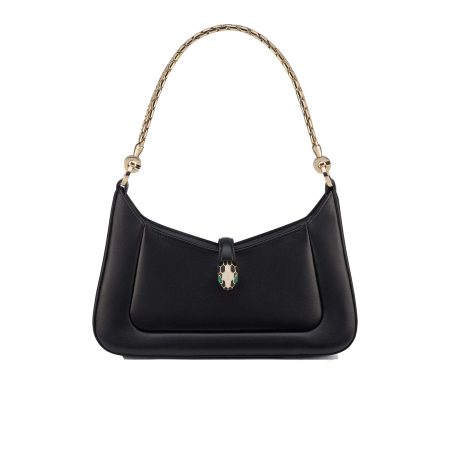 Serpenti Baia Shoulder Bag black Metropolitan calf