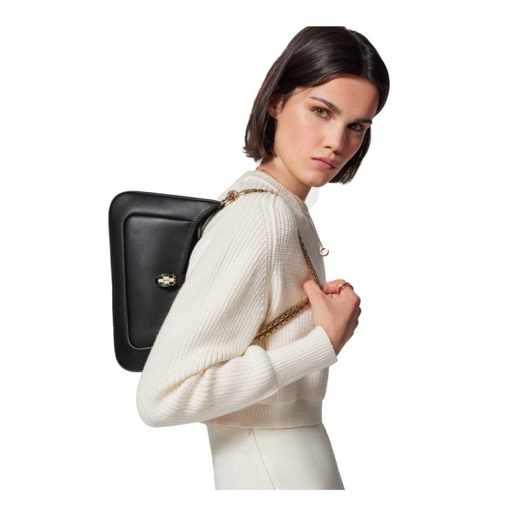 Serpenti Baia Shoulder Bag black Metropolitan calf - Image 7