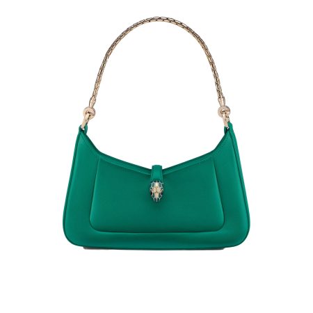 Serpenti Baia Shoulder Bag vivid emerald green