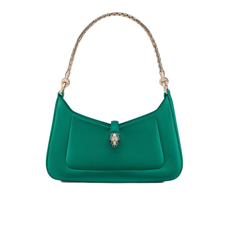 Serpenti Baia Borsa A Spalla Verde Smeraldo