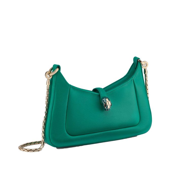 Serpenti Baia Borsa A Spalla Verde Smeraldo - immagine 2