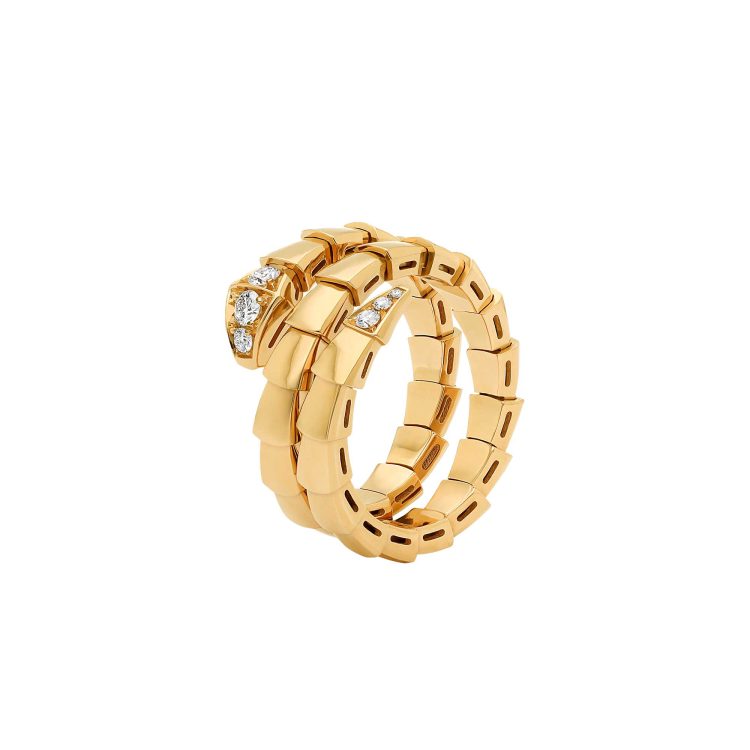 Serpenti Viper two-coil 18 kt yellow gold Ring