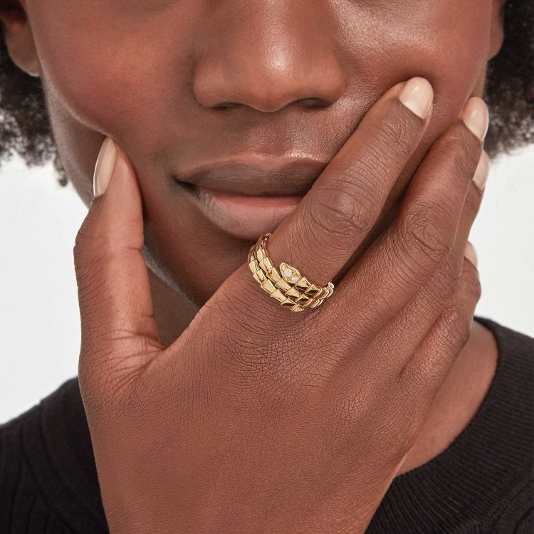 Serpenti Viper two-coil 18 kt yellow gold Ring - Image 3