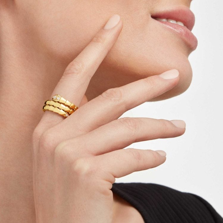 Serpenti Viper two-coil 18 kt yellow gold Ring - Image 4