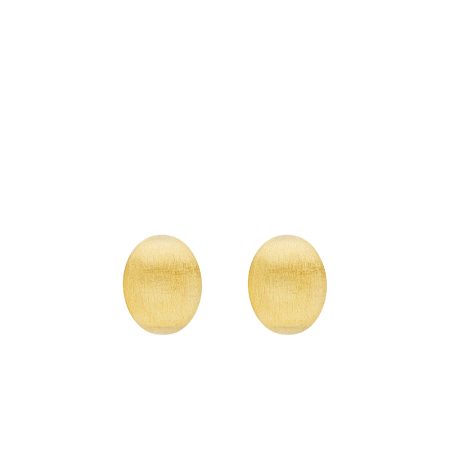 Muse Engraved yellow gold small lobe earrings