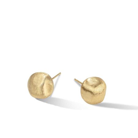Gold stud earrings