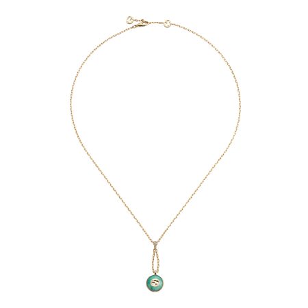 GUCCI INTERLOCKING 18K PENDANT NECKLACE