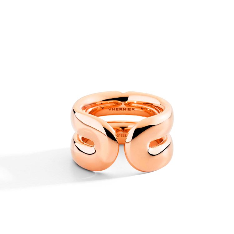 MON JEU MAXI RING IN ROSE GOLD AND 0.09 CT DIAMONDS - Image 2