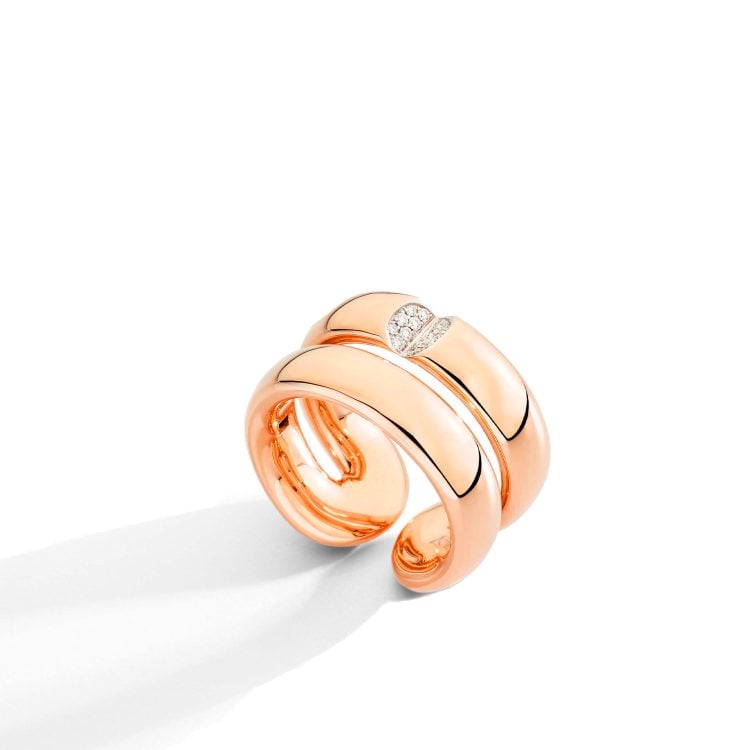 MON JEU MAXI RING IN ROSE GOLD AND 0.09 CT DIAMONDS - Image 3