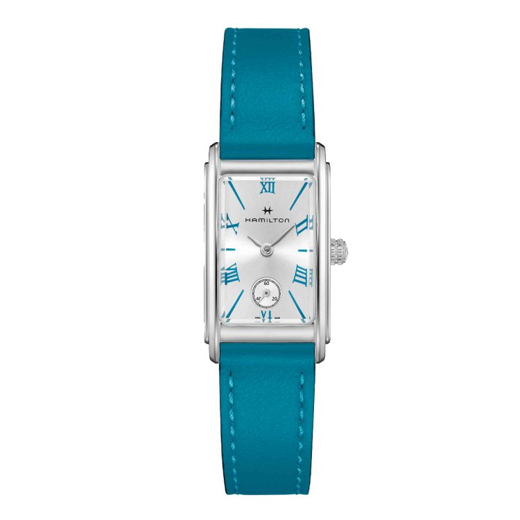 AMERICAN CLASSIC ARDMORE QUARTZ QUADRANTE ARGENTO CINTURINO TURCHESE 27 MM
