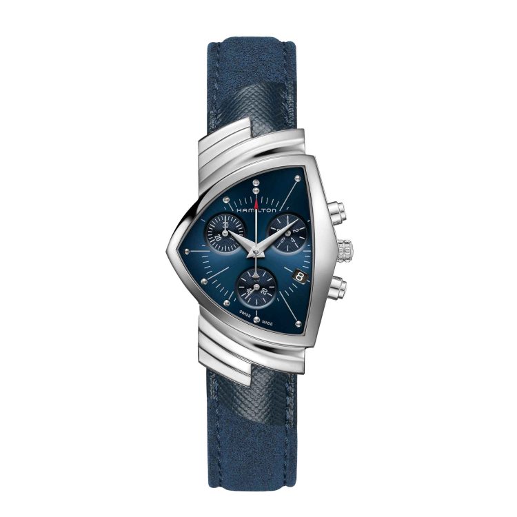 VENTURA CHRONO QUARTZ QUADRANTE BLU CON TRE CONTATORI