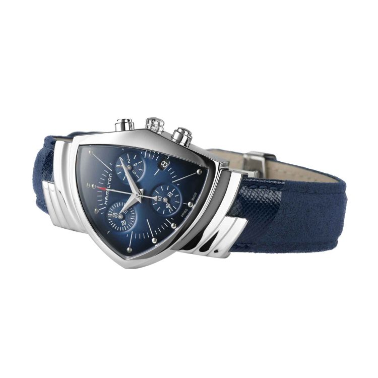 VENTURA CHRONO QUARTZ QUADRANTE BLU CON TRE CONTATORI - immagine 2
