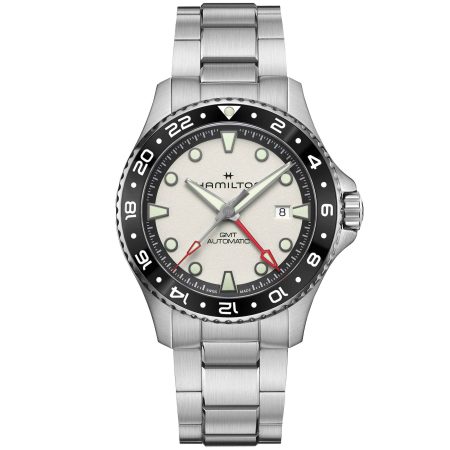 KHAKI NAVY SCUBA GMT AUTOMATIC SILVER DIAL 43 MM