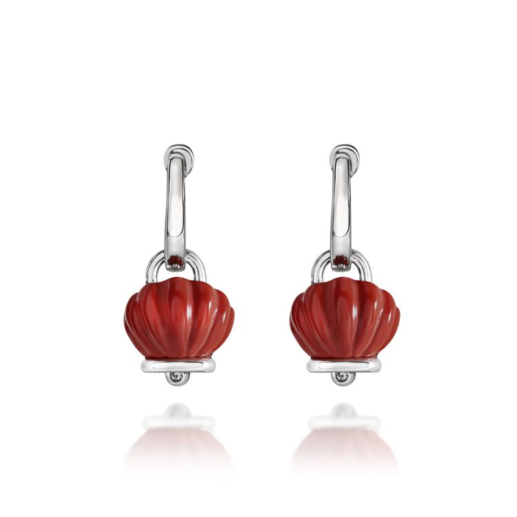 ORECCHINI CHANTECLER ET VOILÀ IN ARGENTO E BIORESINA CORALLO