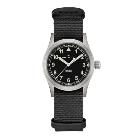 KHAKI FIELD QUARTZ 33MM QUADRANTE NERO