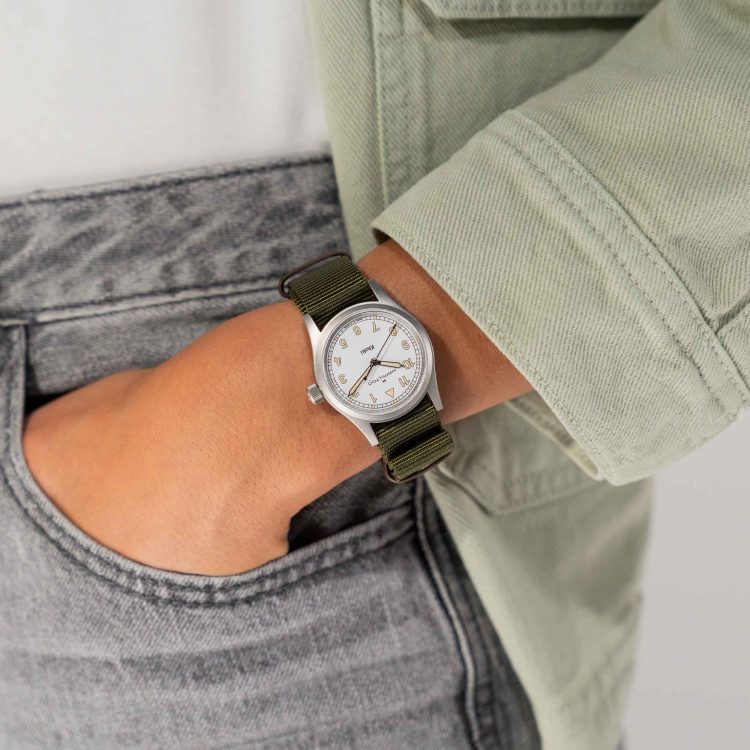 KHAKI FIELD QUARTZ 33MM QUADRANTE BIANCO - immagine 4