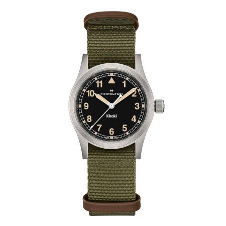 KHAKI FIELD QUARTZ 33MM QUADRANTE NERO