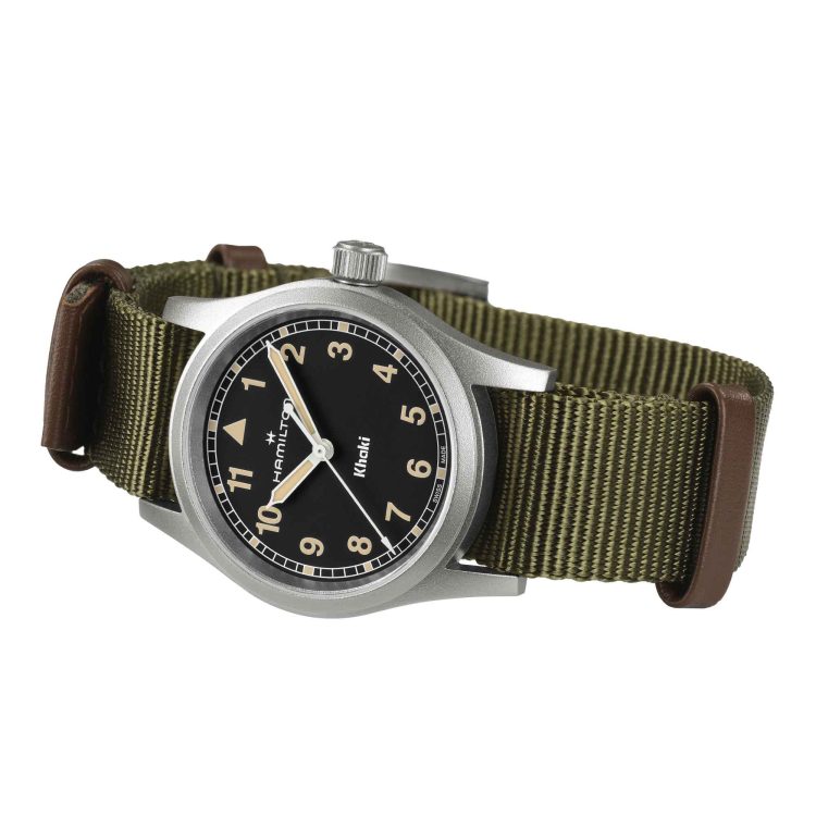 KHAKI FIELD QUARTZ 33MM QUADRANTE NERO - immagine 2