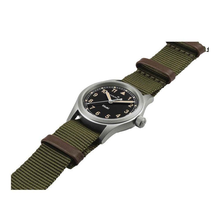 KHAKI FIELD QUARTZ 33MM QUADRANTE NERO - immagine 3