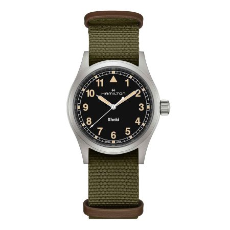 KHAKI FIELD QUARTZ 38MM CINTURINO VERDE E QUADRANTE NERO