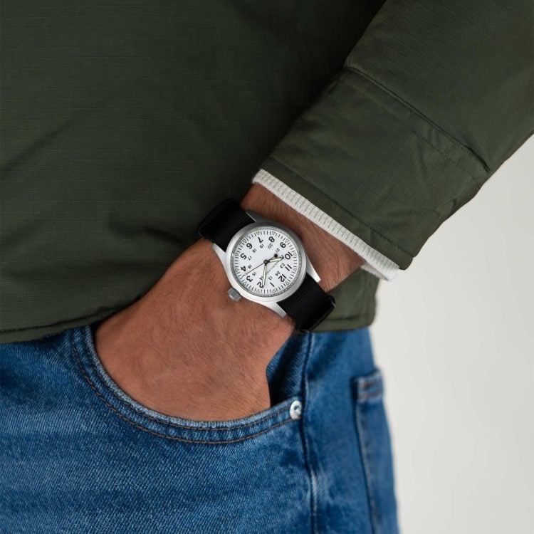 KHAKI FIELD MECHANICAL 38 MM QUADRANTE BIANCO - immagine 4