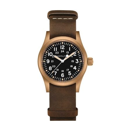KHAKI FIELD MECHANICAL BRONZE 38 MM QUADRANTE NERO